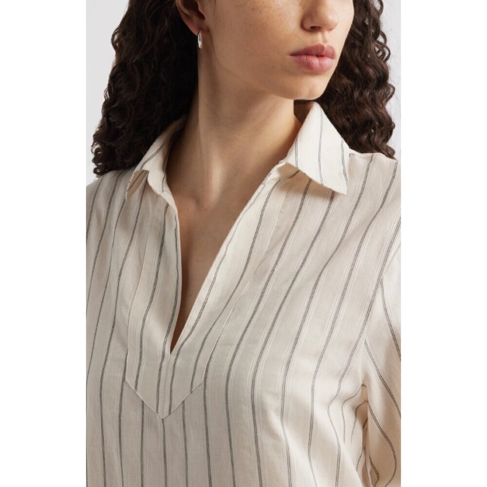 NWT Nordstrom Striped V-neck tunic Shirt Dress, Size Small $129 - Picture 3 of 16